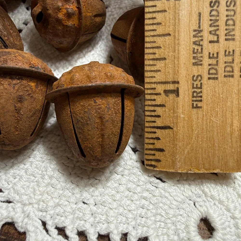 Rustic Fall Acorn Jingle Bells 10pc